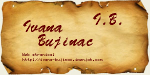 Ivana Bujinac vizit kartica